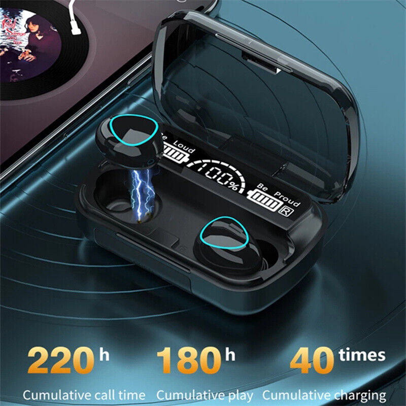 Experience Freedom with TWS Wireless 5.1 Waterproof Bluetooth Sports Earphones - Perfect for Active Lifestyles!