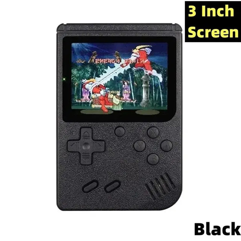 Mini Handheld Video Game Console Retro Portable Macarone 8 Bit 3.0/2.4 Inch Color LCD Kids Color Game Player Built in 500 Games