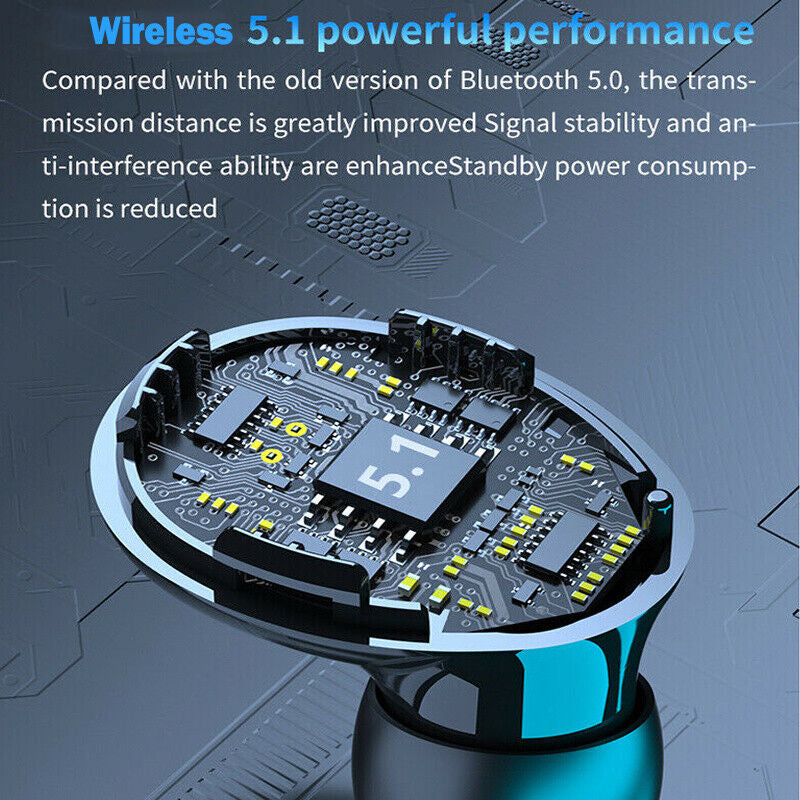 Experience Freedom with TWS Wireless 5.1 Waterproof Bluetooth Sports Earphones - Perfect for Active Lifestyles!