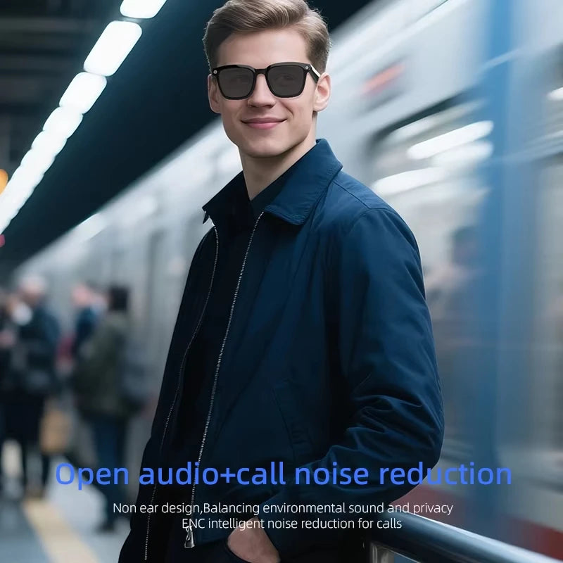 New AI Smart Glasses AI Translation 8MP HD Camera 4K Shooting Image Conversation Recording Listening to Music Smart Glasses