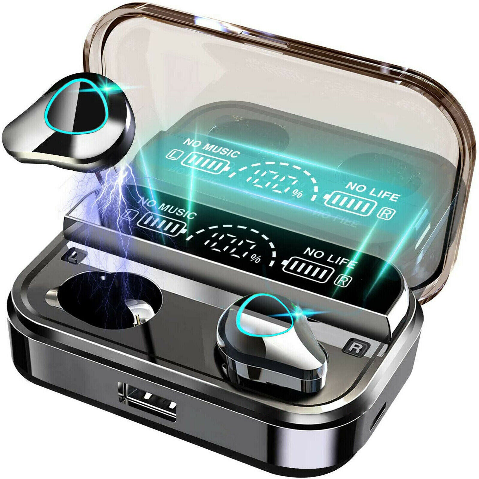 Experience Freedom with TWS Wireless 5.1 Waterproof Bluetooth Sports Earphones - Perfect for Active Lifestyles!
